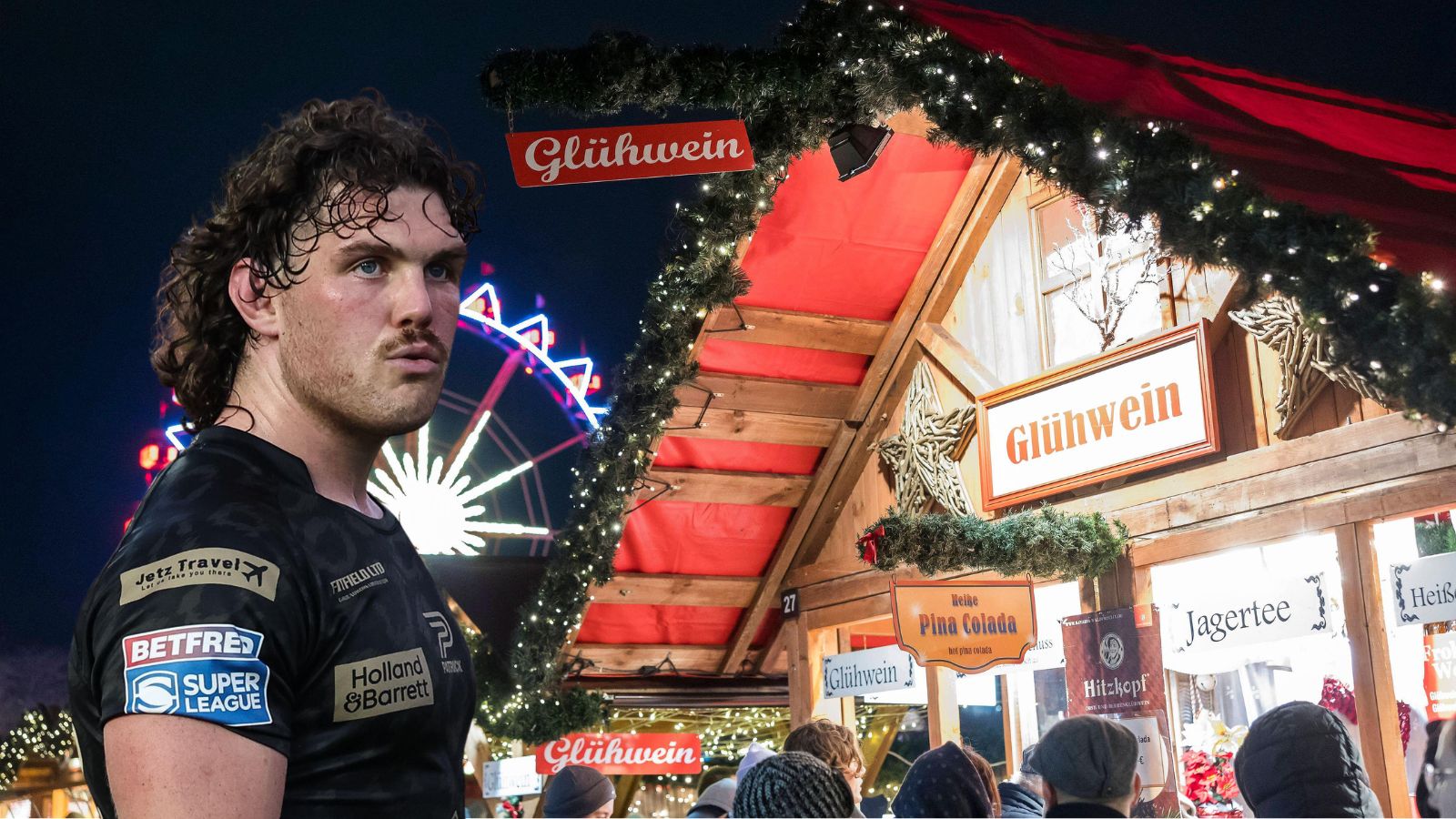 Robbie Mulhern, a 'Gluhwein' stall at a Christmas market