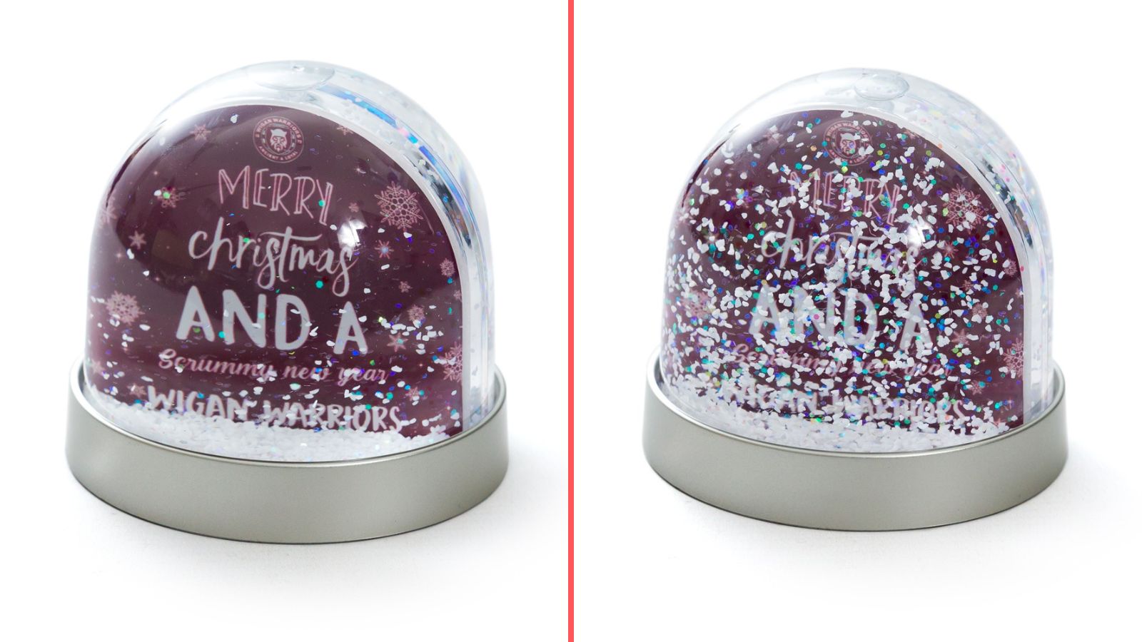 Wigan Warriors' Christmas snow globe