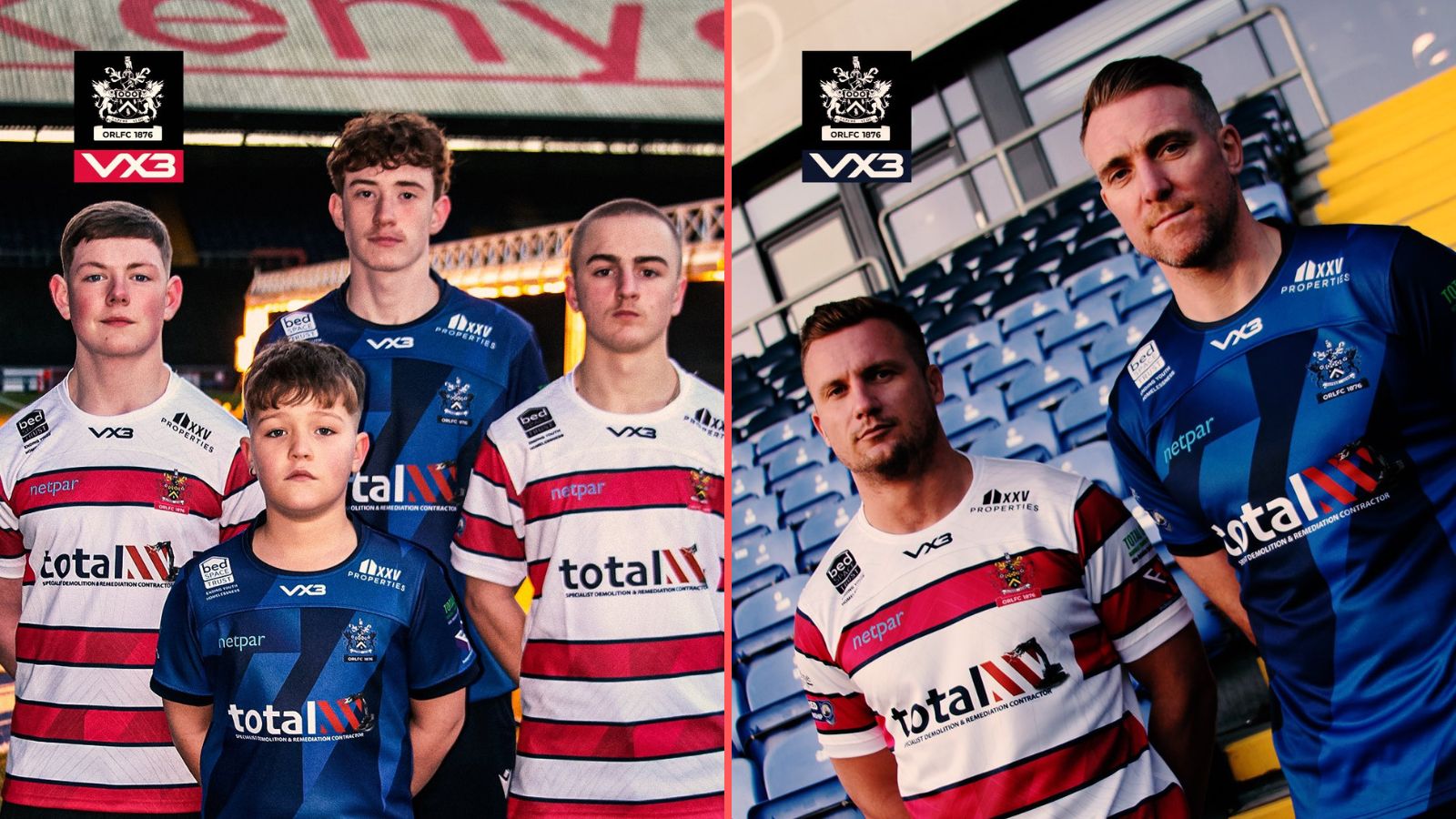 Oldham's 2025 home and away kits