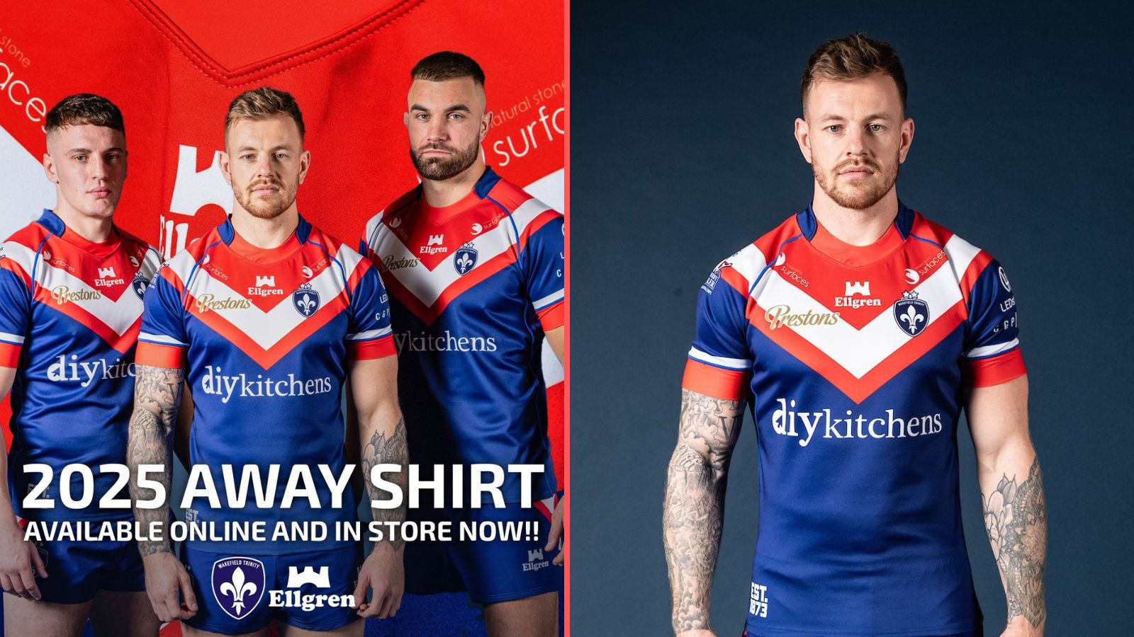 Wakefield Trinity's 2025 away shirt